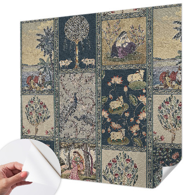 Stick-on wall mural featuring a romantic scene