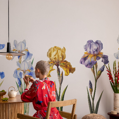 Removable wall mural Iris flowers