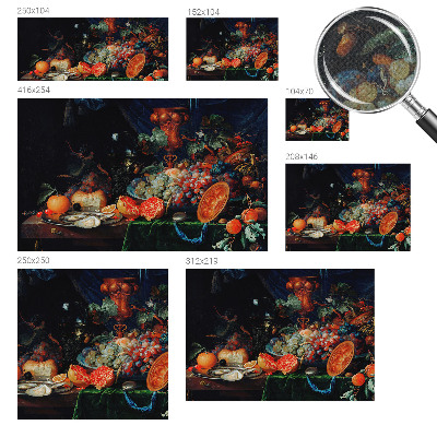 Removable wall mural wallpaper with a fruity abundance design