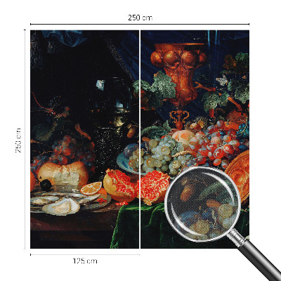 Removable wall mural wallpaper with a fruity abundance design