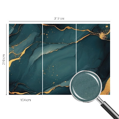 Peel and stick wall mural for living room with a dark blue abstract design