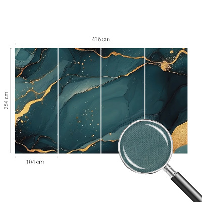 Peel and stick wall mural for living room with a dark blue abstract design