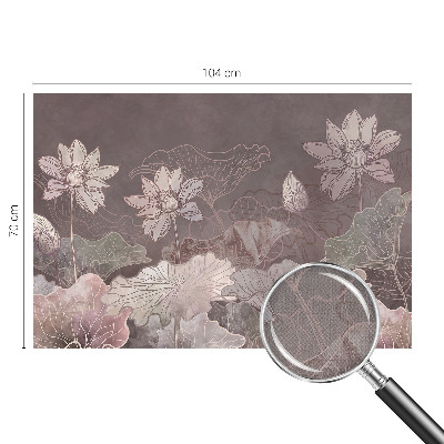 Peel and stick wall mural for bedroom with a peaceful botanical design