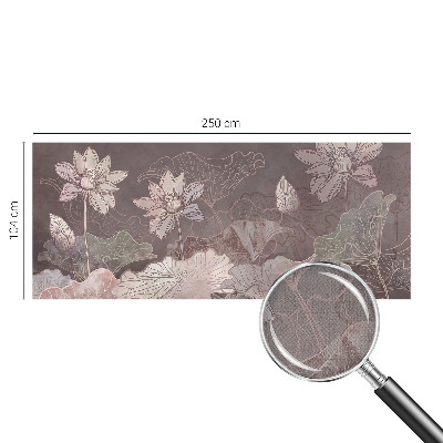 Peel and stick wall mural for bedroom with a peaceful botanical design