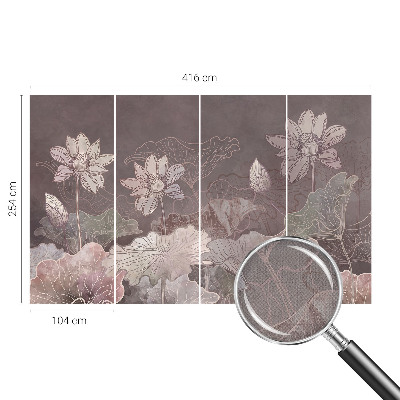 Peel and stick wall mural for bedroom with a peaceful botanical design
