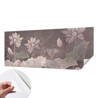 Peel and stick wall mural for bedroom with a peaceful botanical design