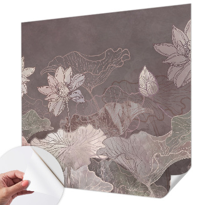 Peel and stick wall mural for bedroom Peaceful botany