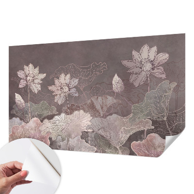Peel and stick wall mural for bedroom Peaceful botany