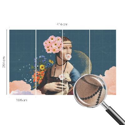 Peel and stick wall mural for kids' room Floral elegance