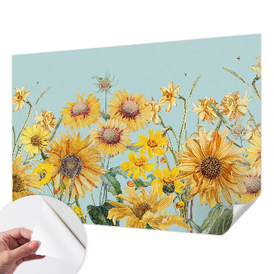 3D photo wallpaper mural with a summer garden design