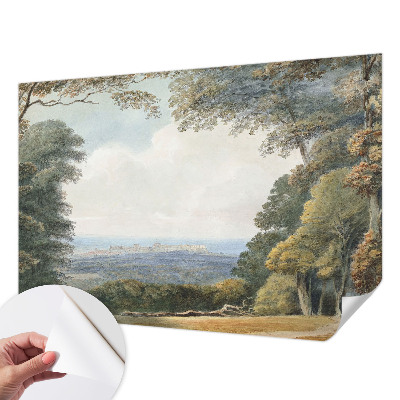 Children's wall mural Wooded landscape