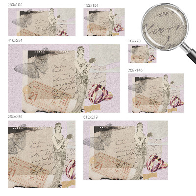 Baby room wall mural Nostalgic collage