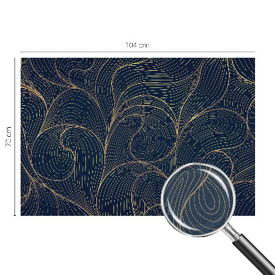 Peel and stick wall mural with a wavy motif