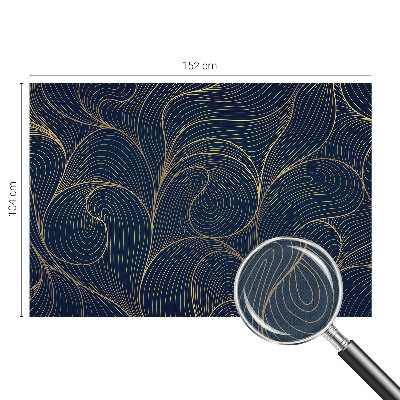 Peel and stick wall mural with a wavy motif