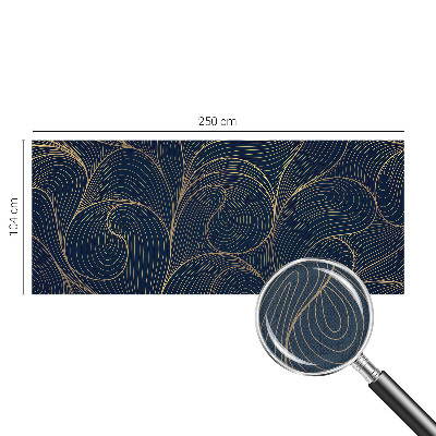Peel and stick wall mural with a wavy motif