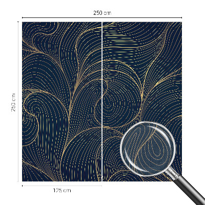 Peel and stick wall mural with a wavy motif
