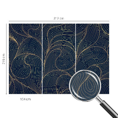 Peel and stick wall mural Wavy motif
