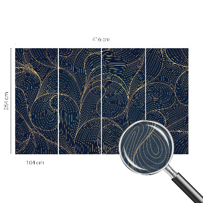 Peel and stick wall mural Wavy motif
