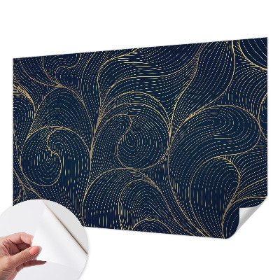 Peel and stick wall mural Wavy motif