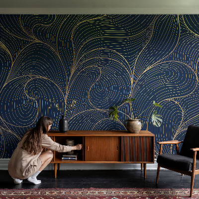 Peel and stick wall mural Wavy motif