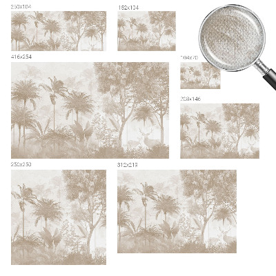 Self-adhesive photo wallpaper with a tropical landscape motif