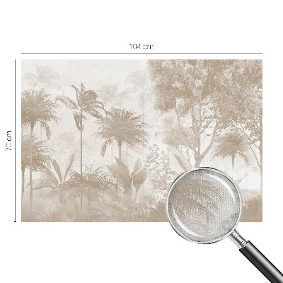 Self-adhesive photo wallpaper with a tropical landscape motif