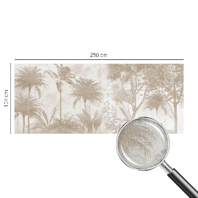 Self-adhesive photo wallpaper with a tropical landscape motif