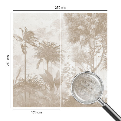 Self-adhesive photo wallpaper with a tropical landscape motif