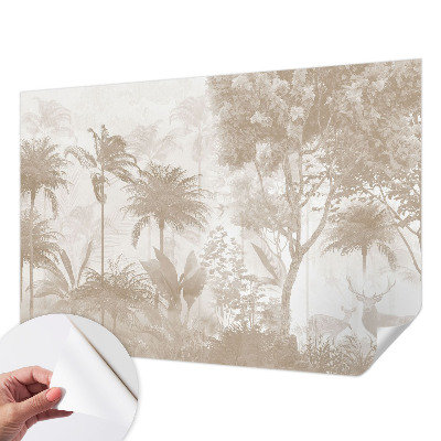 Self-adhesive photo wallpaper with a tropical landscape motif