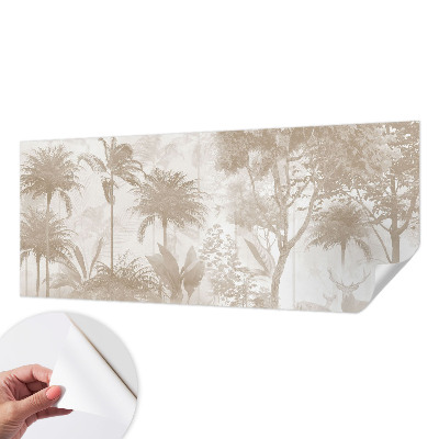 Self-adhesive photo wallpaper with a tropical landscape motif