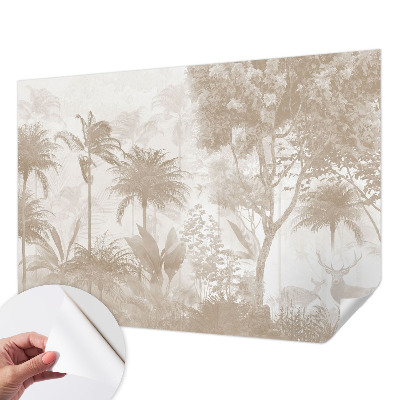 Self-adhesive photo wallpaper with a tropical landscape motif