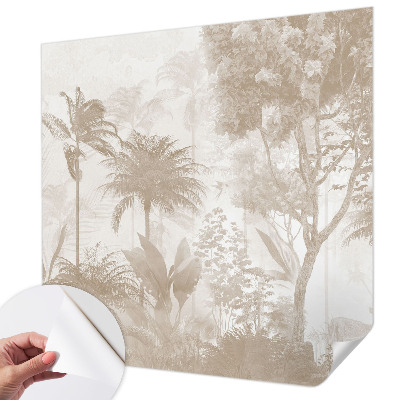 Self-adhesive photo wallpaper with a tropical landscape motif