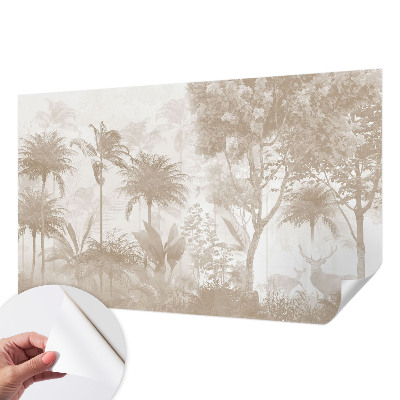 Self-adhesive photo wallpaper with a tropical landscape motif