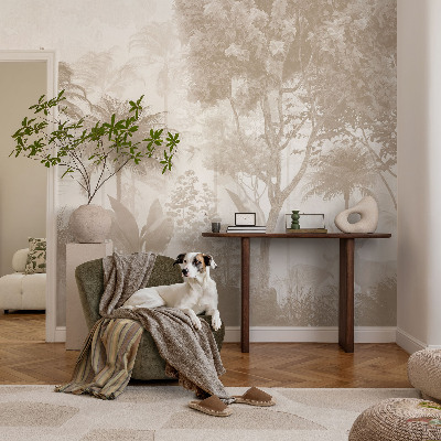 Self-adhesive photo wallpaper with a tropical landscape motif