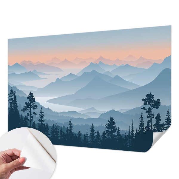 Peel and stick wallpaper mural Mountain panorama