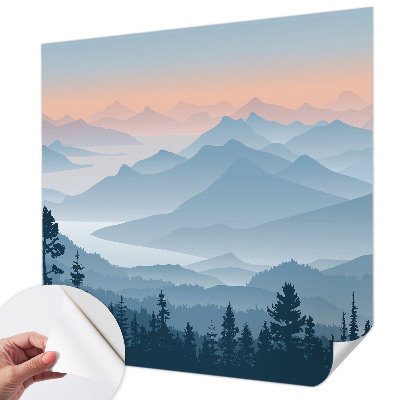 Peel and stick wallpaper mural Mountain panorama