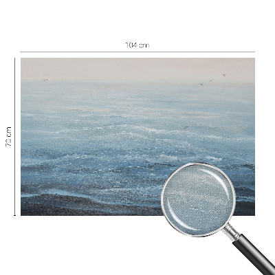 Stick-on wall mural featuring a calm sea scene