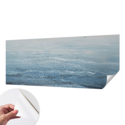 Stick-on wall mural featuring a calm sea scene