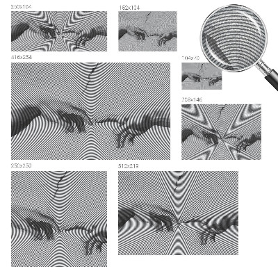 Removable wall mural with a hypnotic hands design