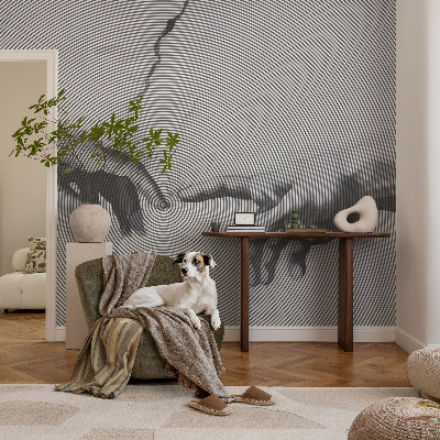 Removable wall mural with a hypnotic hands design