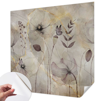 Removable wall mural wallpaper Delicate flowers