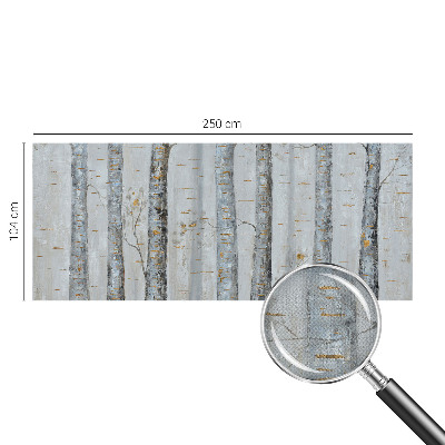 Peel and stick wall mural for living room Birch trees