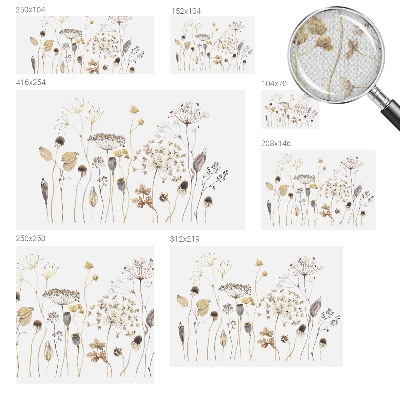 Peel and stick wall mural for kids' room with a wildflower design