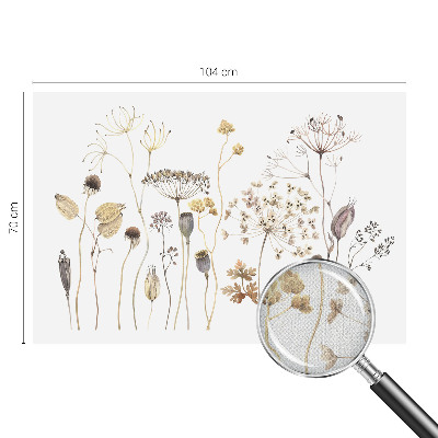 Peel and stick wall mural for kids' room with a wildflower design
