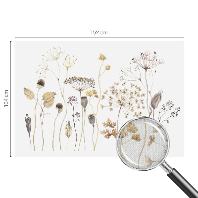 Peel and stick wall mural for kids' room with a wildflower design