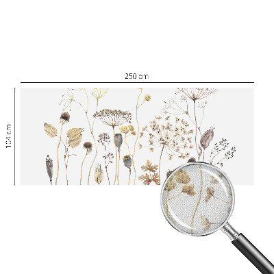 Peel and stick wall mural for kids' room Wildflowers