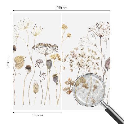 Peel and stick wall mural for kids' room Wildflowers
