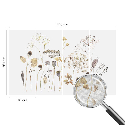 Peel and stick wall mural for kids' room Wildflowers