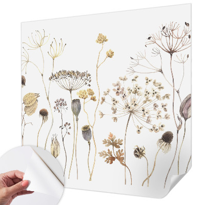 Peel and stick wall mural for kids' room Wildflowers