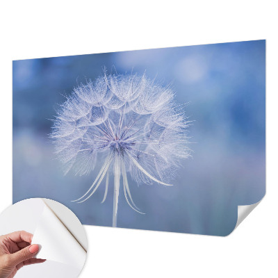 3D wall mural with a delicate blue design